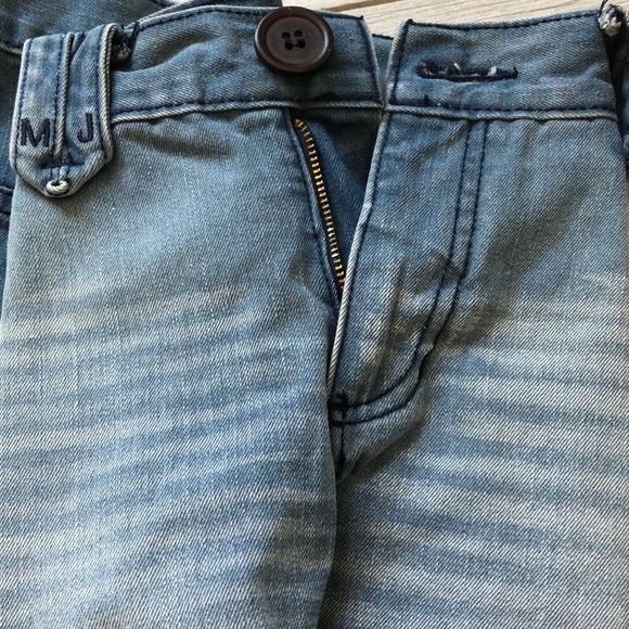 Marc Jacobs Distressed mid wash jeans zip fly wide - Picture 2 of 8
